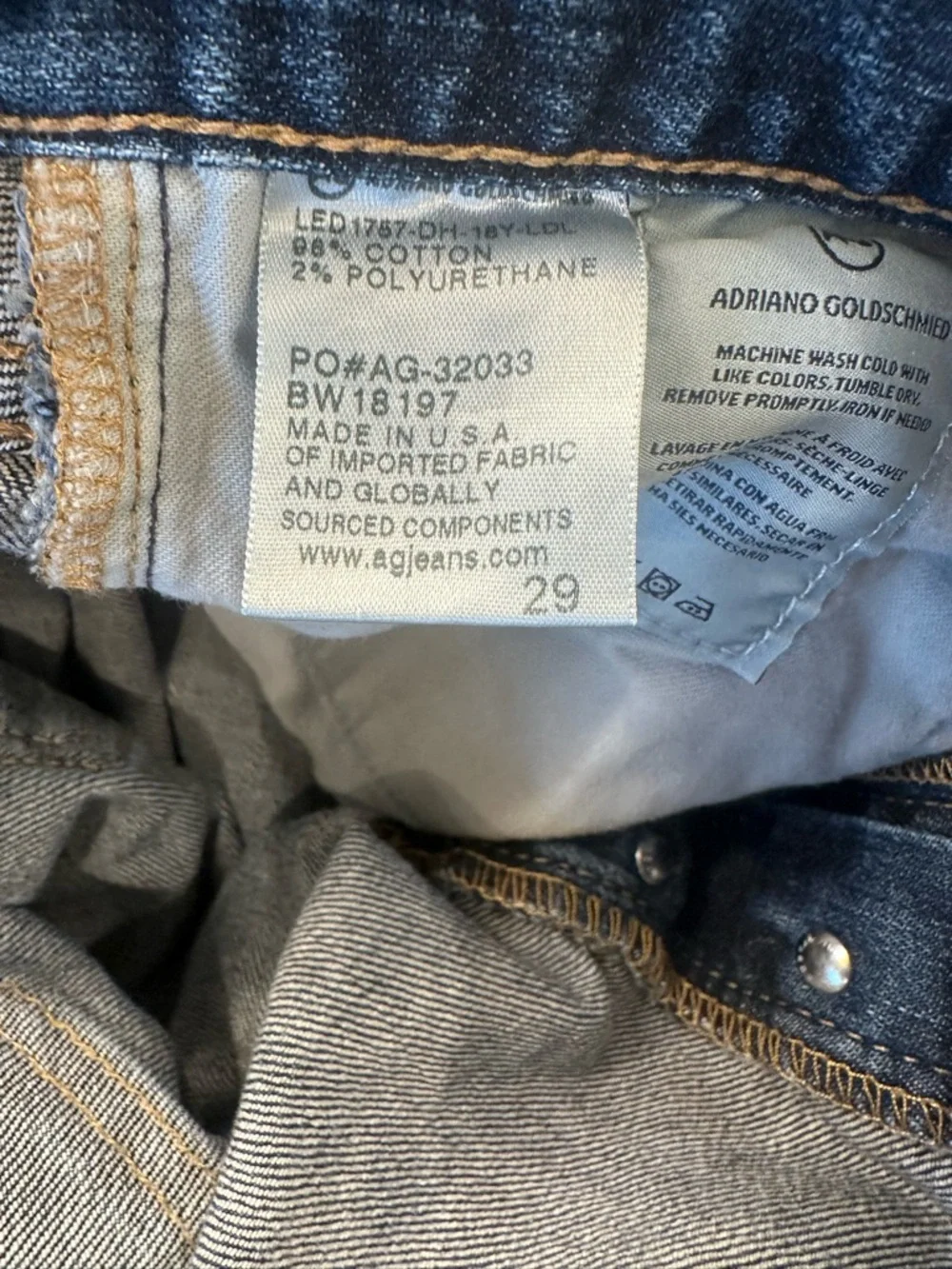 AG Adriano Goldschmied The Sloan Vintage Straight Leg Crop Distressed Jeans29 - Picture 10 of 10